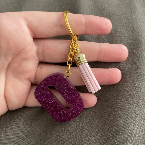 Handmade Number "0” (Zero) Keychain - Picture 2 of 6